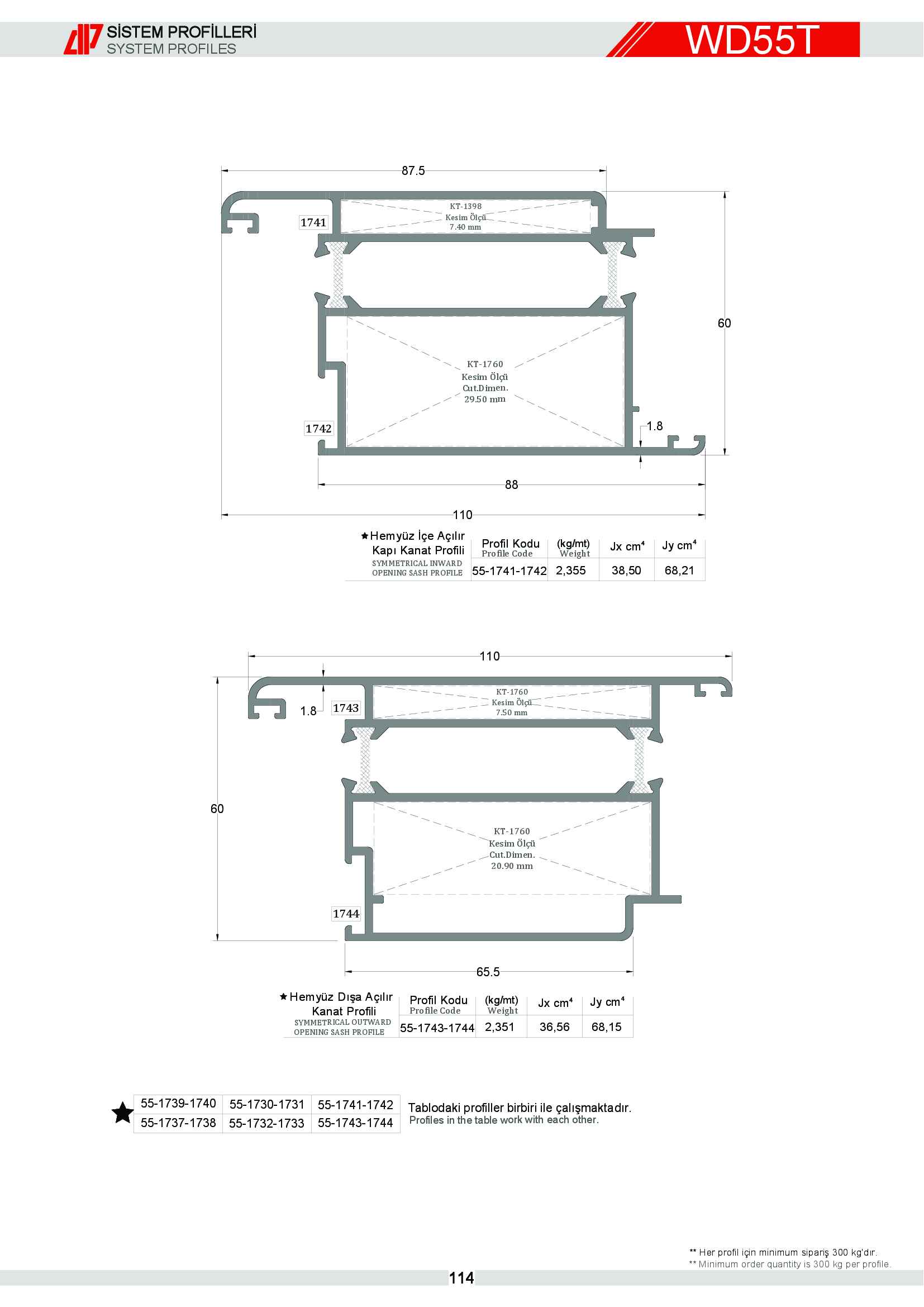 S 55 Yalıtımlı Alüminyum 43